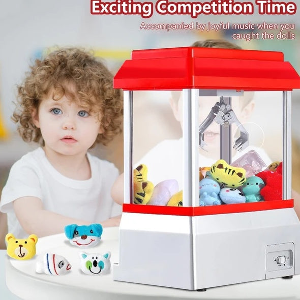 Claw Machine Arcade Toy With Sound  Mini Candy Dispenser Vending Game
